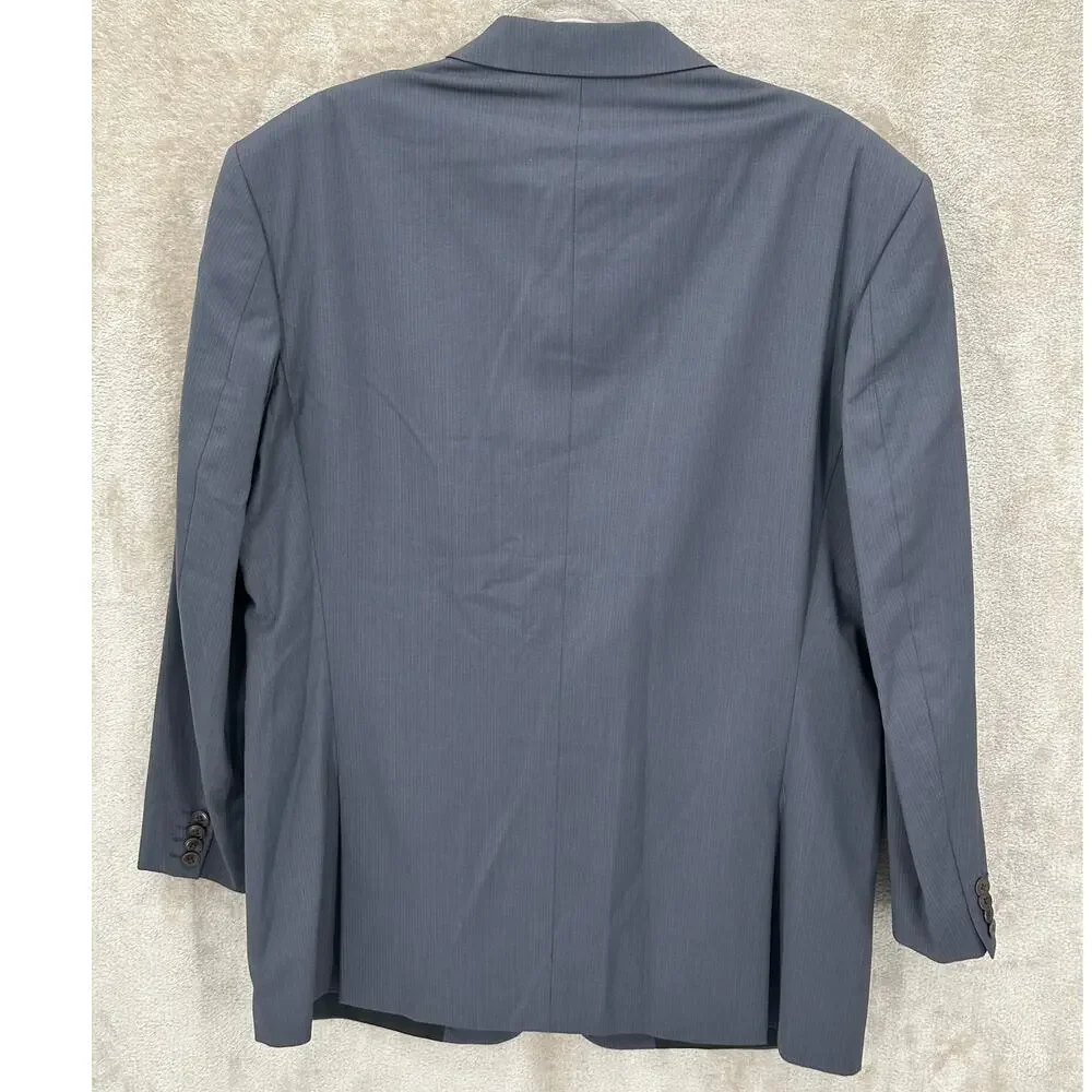 Yves Saint Laurent Suit Jacket Mens US 42 Gray Sport Coat Blazer‎ 100% Wool Work
